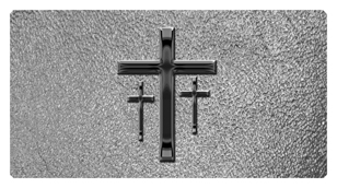 DSC700 517 BK SH SL Black 3 Crosses Shimmer Silver Background